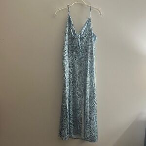 Elegant Blue Patterned Dress